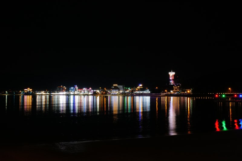 忠清南道・泰安 万里浦海水浴場 夜景