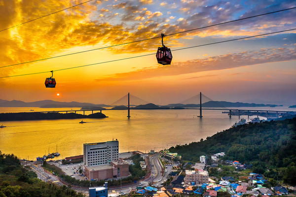 Jeonnam Mokpo Ocean Cable Car night views